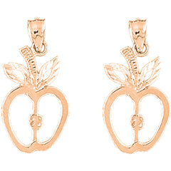 14K or 18K Gold 26mm Apple Earrings