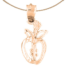14K or 18K Gold Apple Pendant