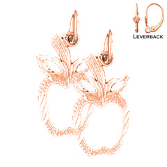 14K or 18K Gold Apple Earrings