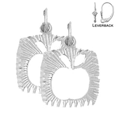 14K or 18K Gold Apple Earrings