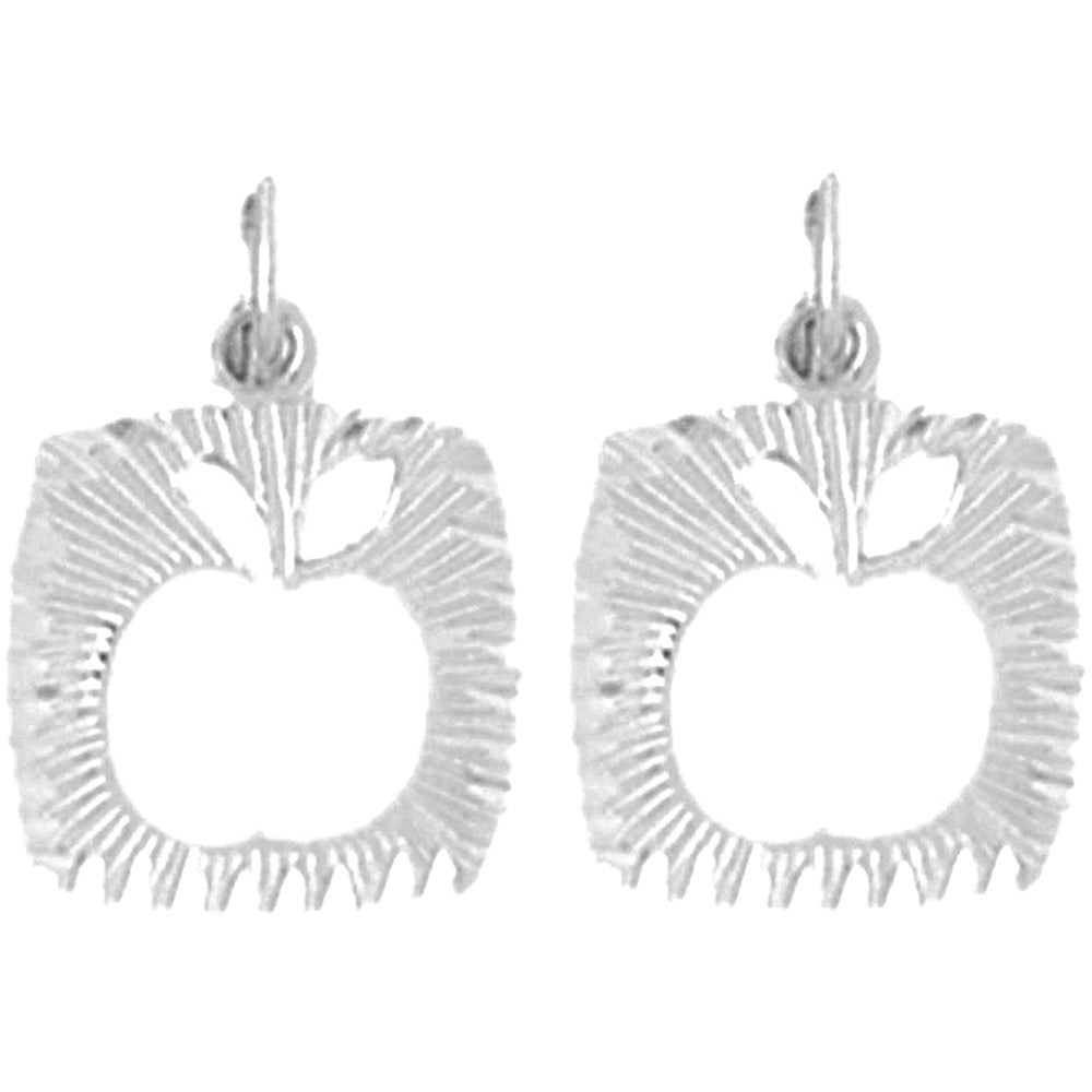 14K or 18K Gold 17mm Apple Earrings