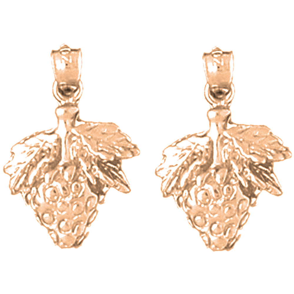 14K or 18K Gold 21mm Strawberry Earrings