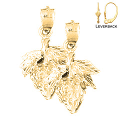 14K or 18K Gold Strawberry Earrings