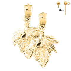 14K or 18K Gold Strawberry Earrings