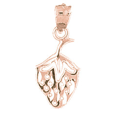 14K or 18K Gold Strawberry Pendant