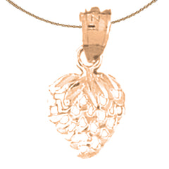 14K oder 18K Gold Erdbeeranhänger