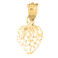 14K or 18K Gold Strawberry Pendant