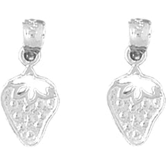 14K or 18K Gold 17mm Strawberry Earrings