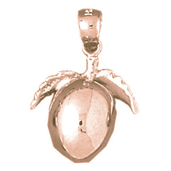 10K, 14K or 18K Gold 3D Plum Pendant