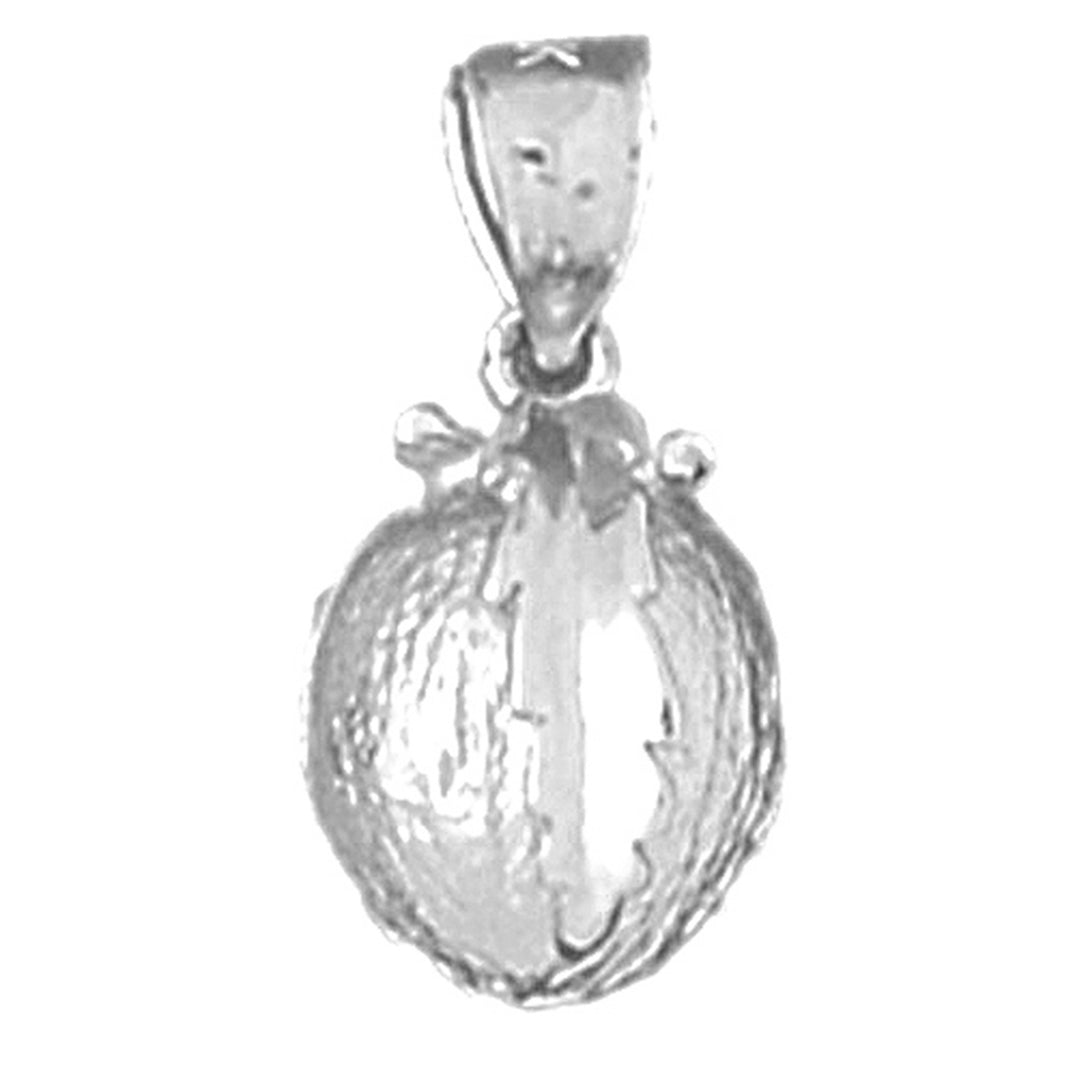 10K, 14K or 18K Gold 3D Orange Pendant