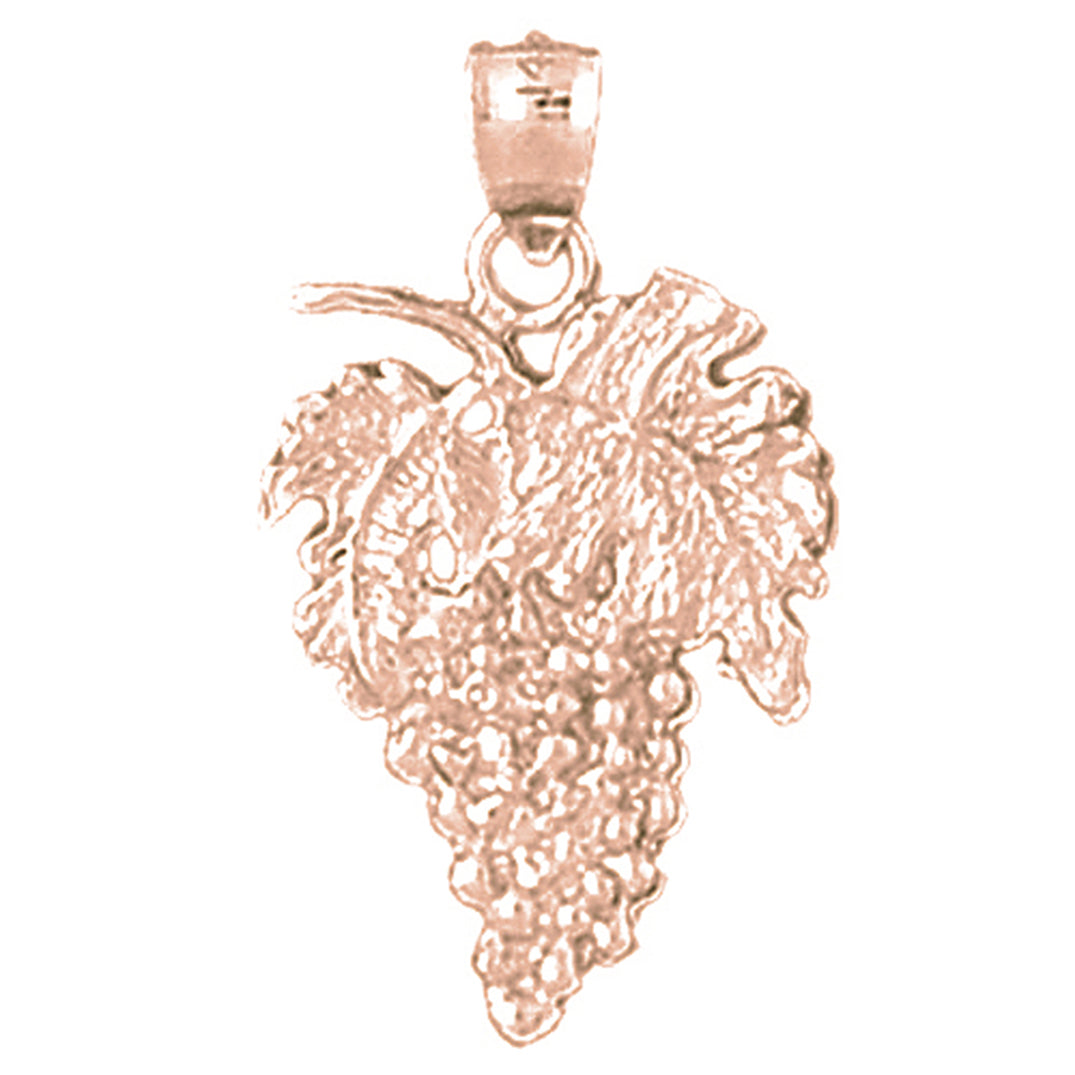 10K, 14K or 18K Gold Grapes Pendant