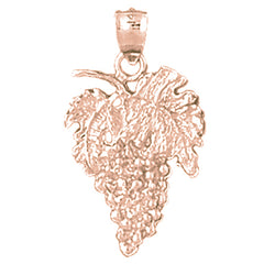 10K, 14K or 18K Gold Grapes Pendant