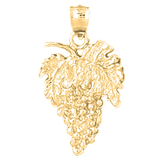 10K, 14K or 18K Gold Grapes Pendant