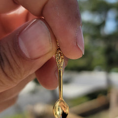14K or 18K Gold Spoon Pendant