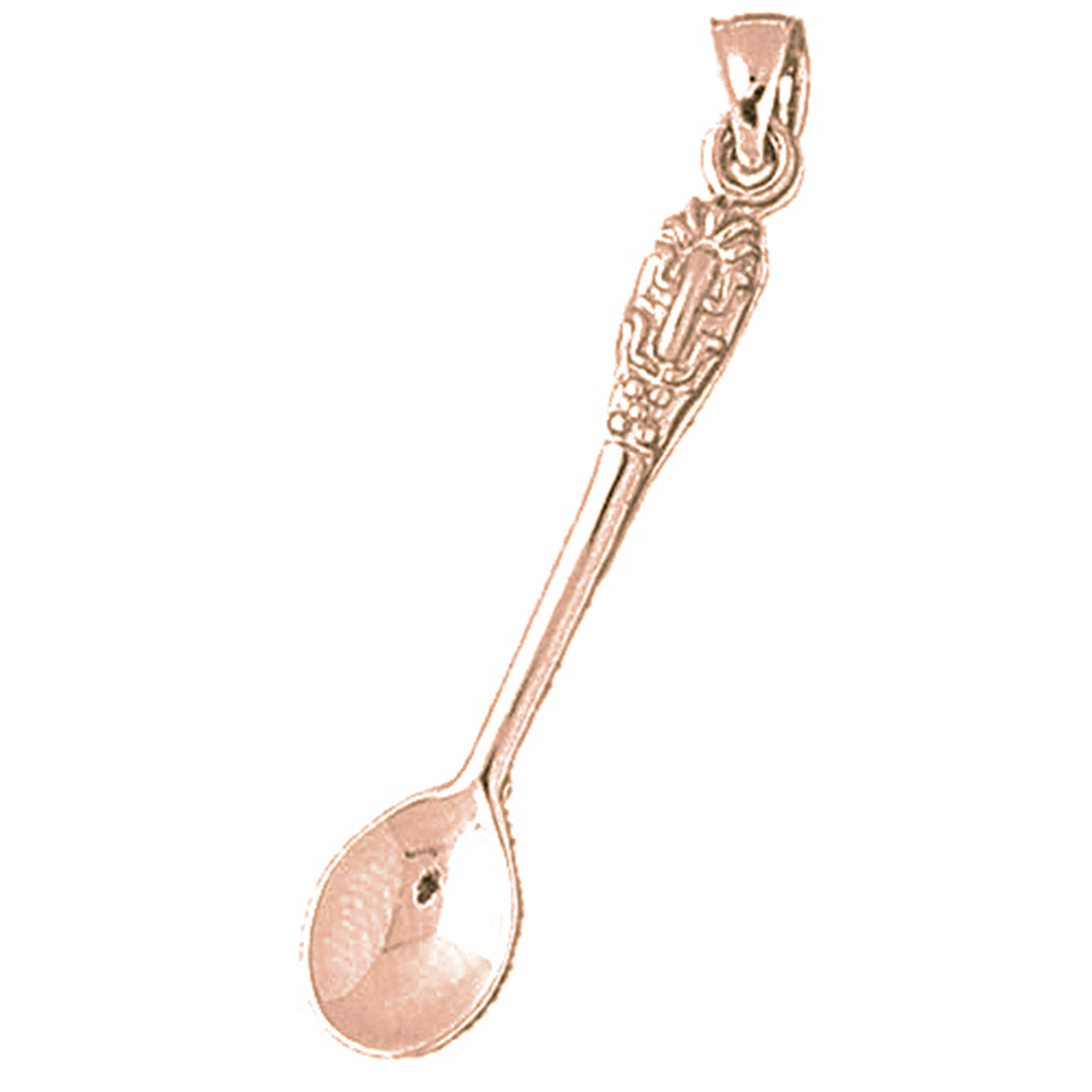 14K or 18K Gold Spoon Pendant