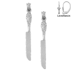14K or 18K Gold Knife Earrings