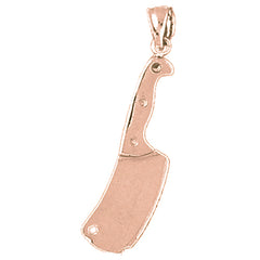 10K, 14K or 18K Gold 3D Knife Pendant