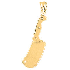 10K, 14K or 18K Gold 3D Knife Pendant