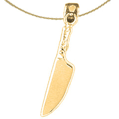 14K or 18K Gold Knife Pendant