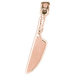 14K or 18K Gold Knife Pendant