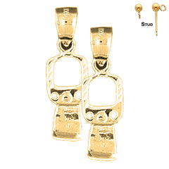 14K or 18K Gold 3D Can Opener Earrings