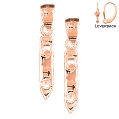 14K or 18K Gold 3D Can Opener Earrings