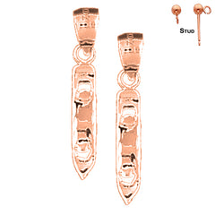 14K or 18K Gold 3D Can Opener Earrings