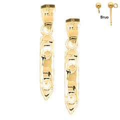 14K or 18K Gold 3D Can Opener Earrings