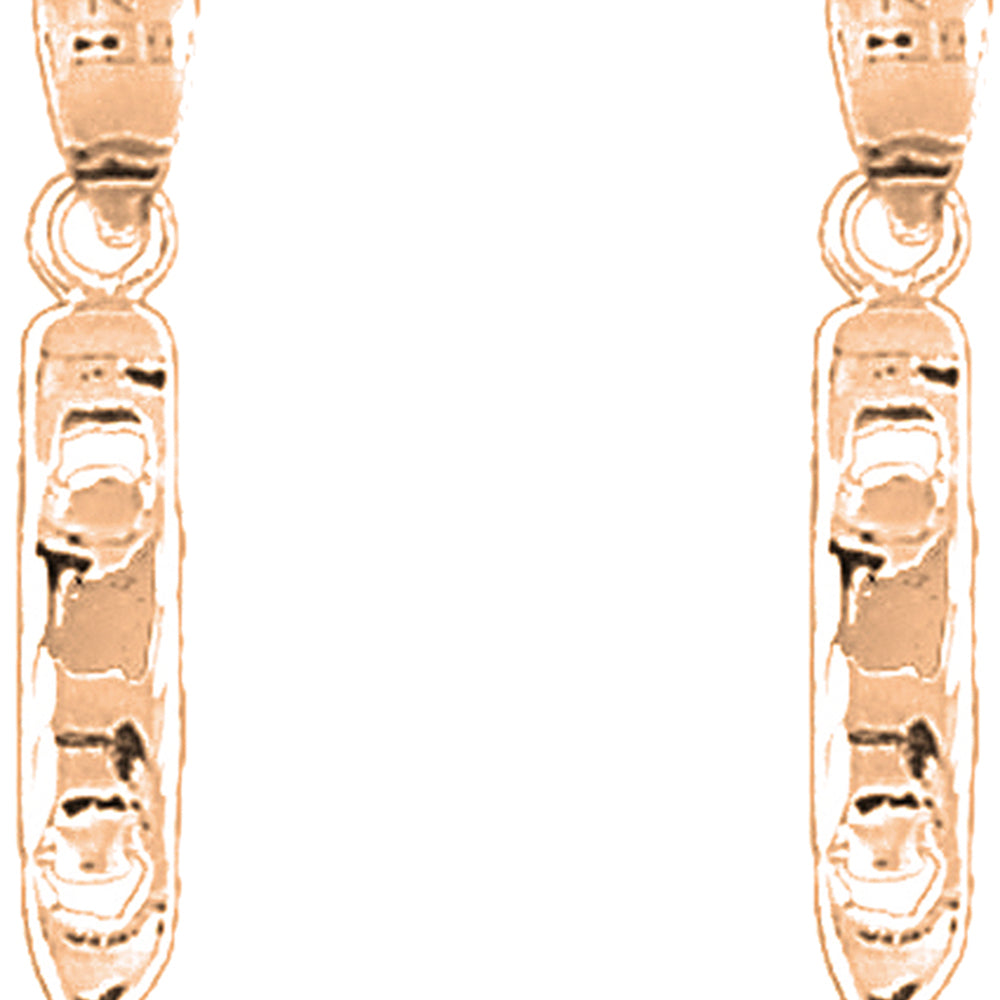 14K or 18K Gold 25mm 3D Can Opener Earrings