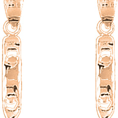 14K or 18K Gold 25mm 3D Can Opener Earrings