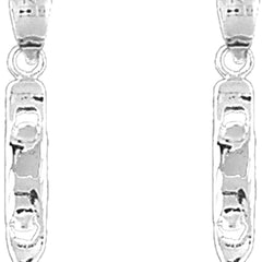 Sterling Silver 25mm 3D Can Opener Earrings