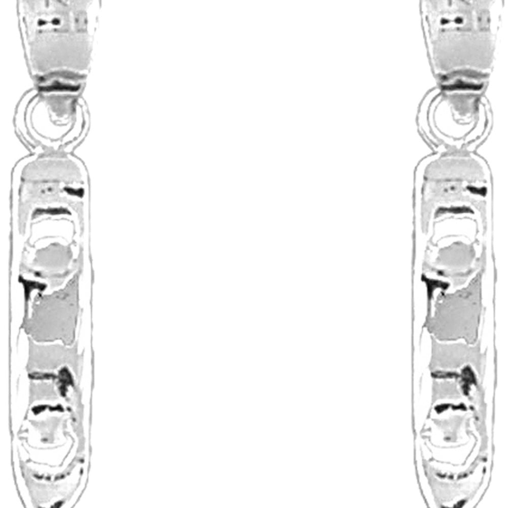 14K or 18K Gold 25mm 3D Can Opener Earrings