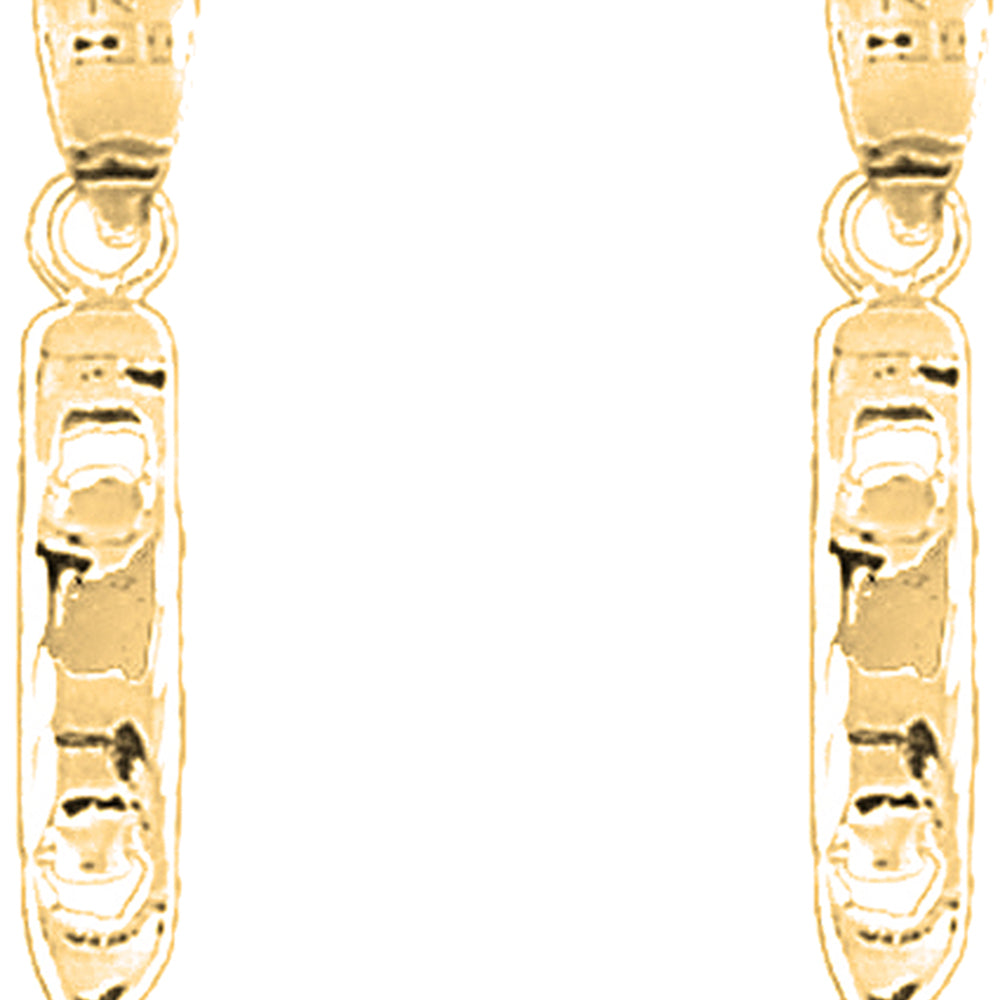 14K or 18K Gold 25mm 3D Can Opener Earrings