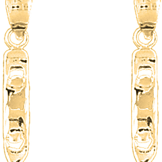 14K or 18K Gold 25mm 3D Can Opener Earrings