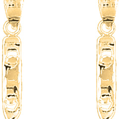 14K or 18K Gold 25mm 3D Can Opener Earrings