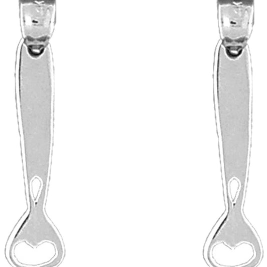 Sterling Silver 28mm Can Opener Earrings