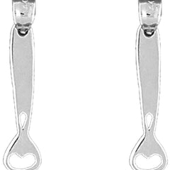 Sterling Silver 28mm Can Opener Earrings