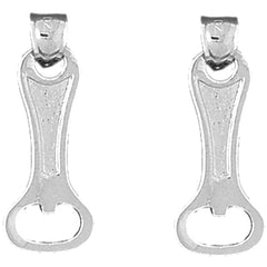 14K or 18K Gold 28mm 3D Can Opener Earrings