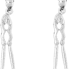 14K or 18K Gold 34mm 3D Nut Cracker Earrings