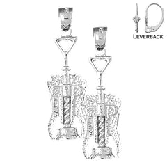 14K or 18K Gold 3D Cork Screw Earrings
