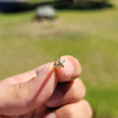 3D-Schneebesen-Anhänger aus 10 Karat, 14 Karat oder 18 Karat Gold