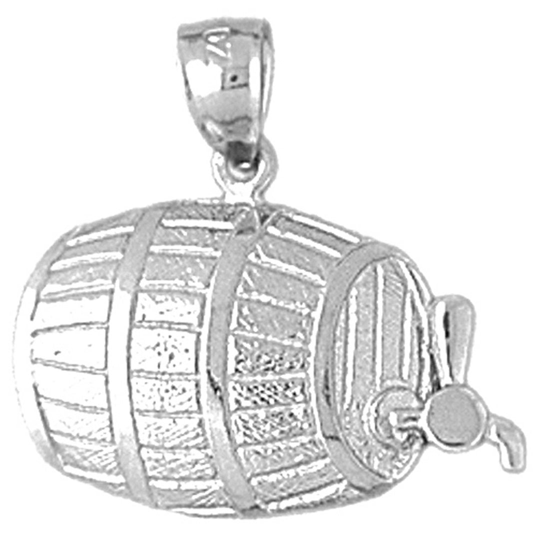 14K or 18K Gold Wine Barrel Pendant