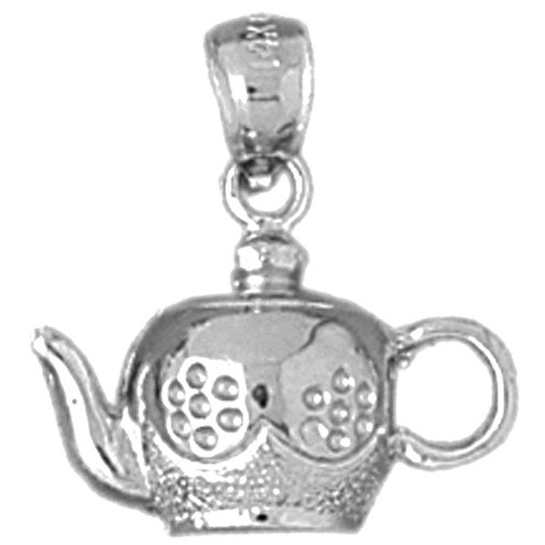 14K or 18K Gold Tea Pot Pendant