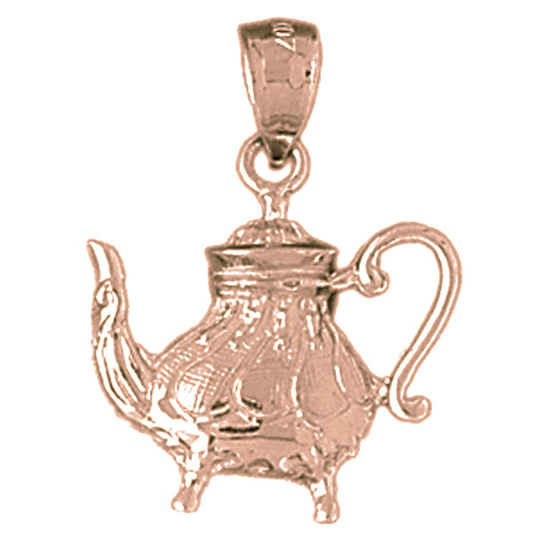 14K or 18K Gold Tea Pot Pendant