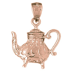 14K or 18K Gold Tea Pot Pendant