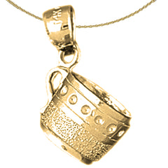 3D-Cup-Anhänger aus 10 Karat, 14 Karat oder 18 Karat Gold