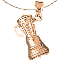 10K, 14K or 18K Gold 3D Blender Pendant