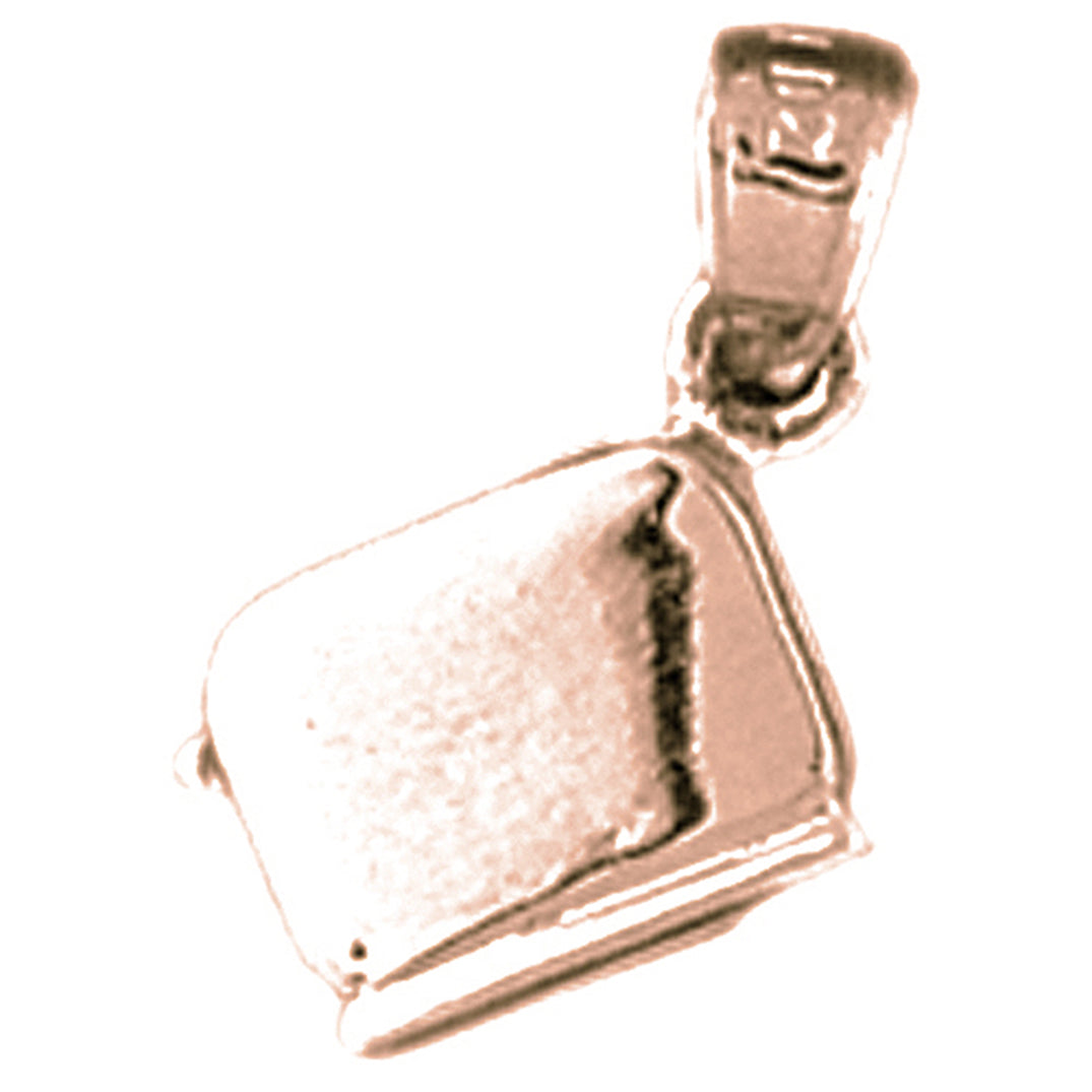 10K, 14K or 18K Gold 3D Toaster Pendant