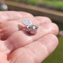 3D-Crock-Pot-Anhänger aus 10 Karat, 14 Karat oder 18 Karat Gold