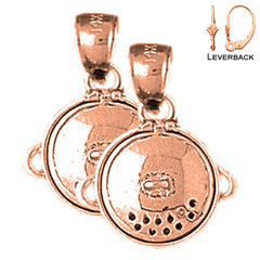 14K or 18K Gold 3D Crock Pot Earrings